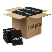 Kaufman - Mouslier de maquillage noir 100% coton pour le visage - pack de 144 | Soft 13 """" ""x 13"" ""Totons de dissolvant de maquillage reutilisabl