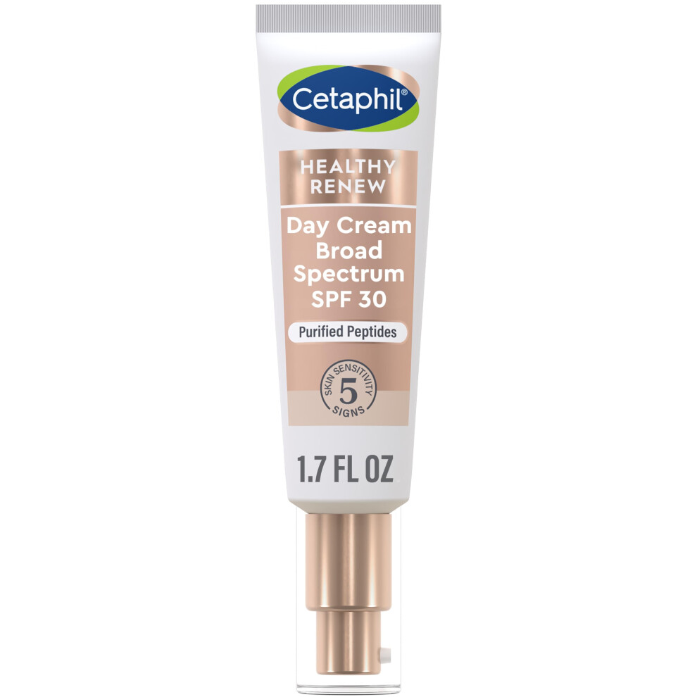 Cetaphil Healthy Renew Moisturizing Day Cream 1.7 Oz  Daily Moisturizer with SPF 30  Skin Tightening Anti Wrinkle Cream for Face with Peptides  Fragra