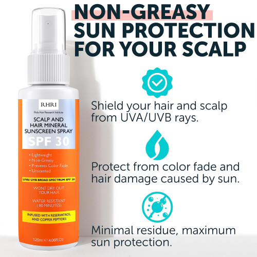 Spray Solare per Capelli SPF 30 | Protezione UV Non Grassa per Capelli e Cuoio Capelluto | Previene Sbiadimento e Secchezza 1