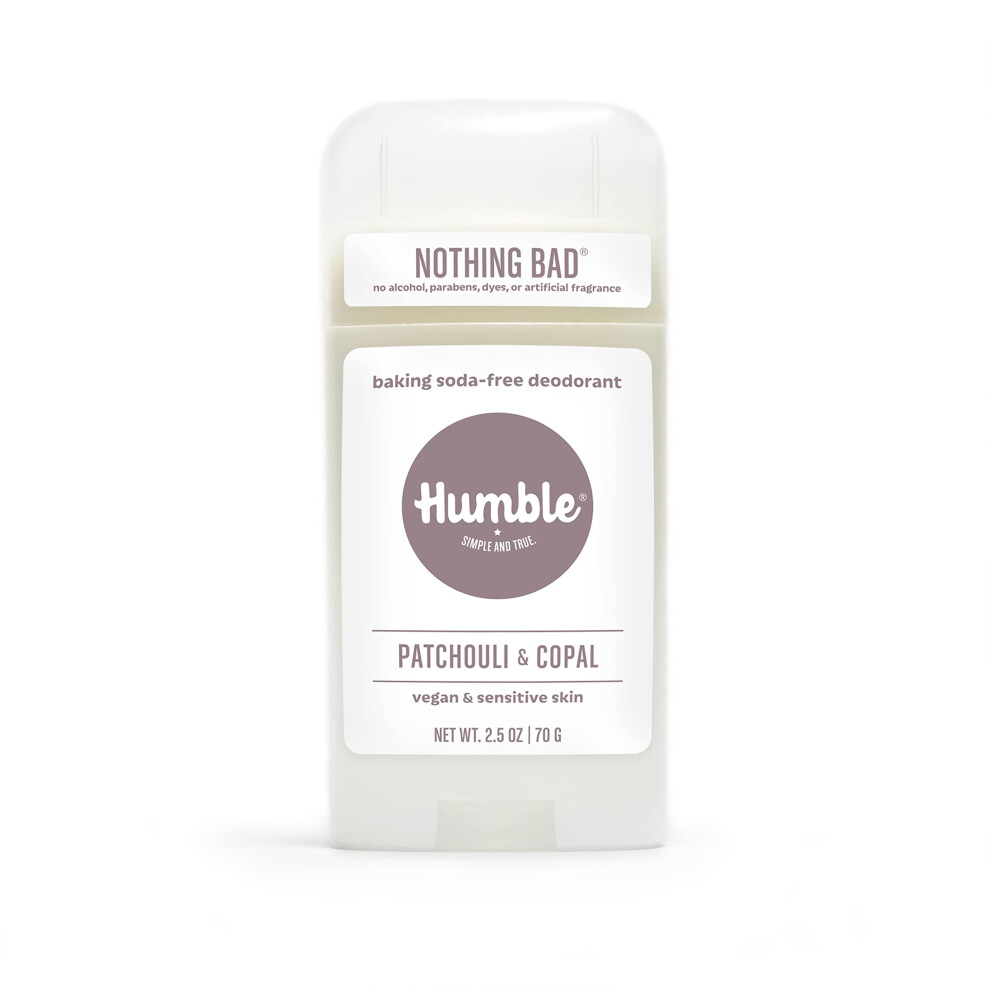 Humilde, Sencillo Y Tr Humble Brands Aluminum-Free Deodorant Vegan And Cruelty- Free Formulated For Sensitive Skin Patchouli & Copal 2.5 Ounce (Pack Of 1)