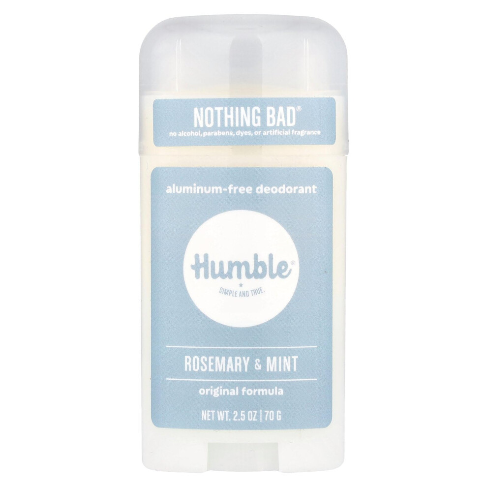 N Yr Yksinkertainen Ja Tr Humble Brands Original Formula Aluminum-Free Deodorant. Long Lasting Odor Control With Baking Soda And Essential Oils Rosemary Mint Pack Of 1