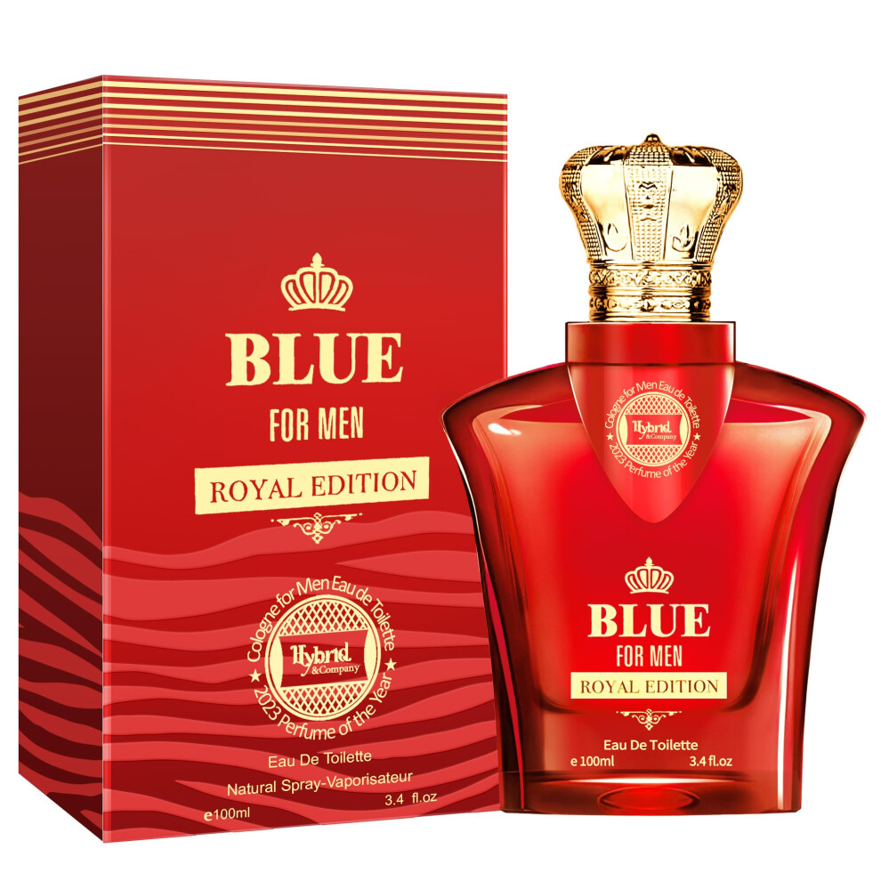 Hybrid & Company Blue For Men Fresh Sweet Strength Scent Mens Perfume 3.4 Fl Oz