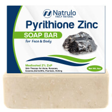 Pyrithione Zinc Soap Bar for Face & Body  4oz | Medicated 2% ZnP Bar Soap Skin Therapy Cleanser for Acne  Rosacea  Eczema  Dermatitis  Psoriasis  Itch