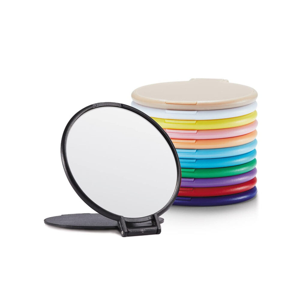 Getinbulk Compact Mirror Bulk, Small Makeup Mirror For Purse, Set Of 12 (12 Colors)