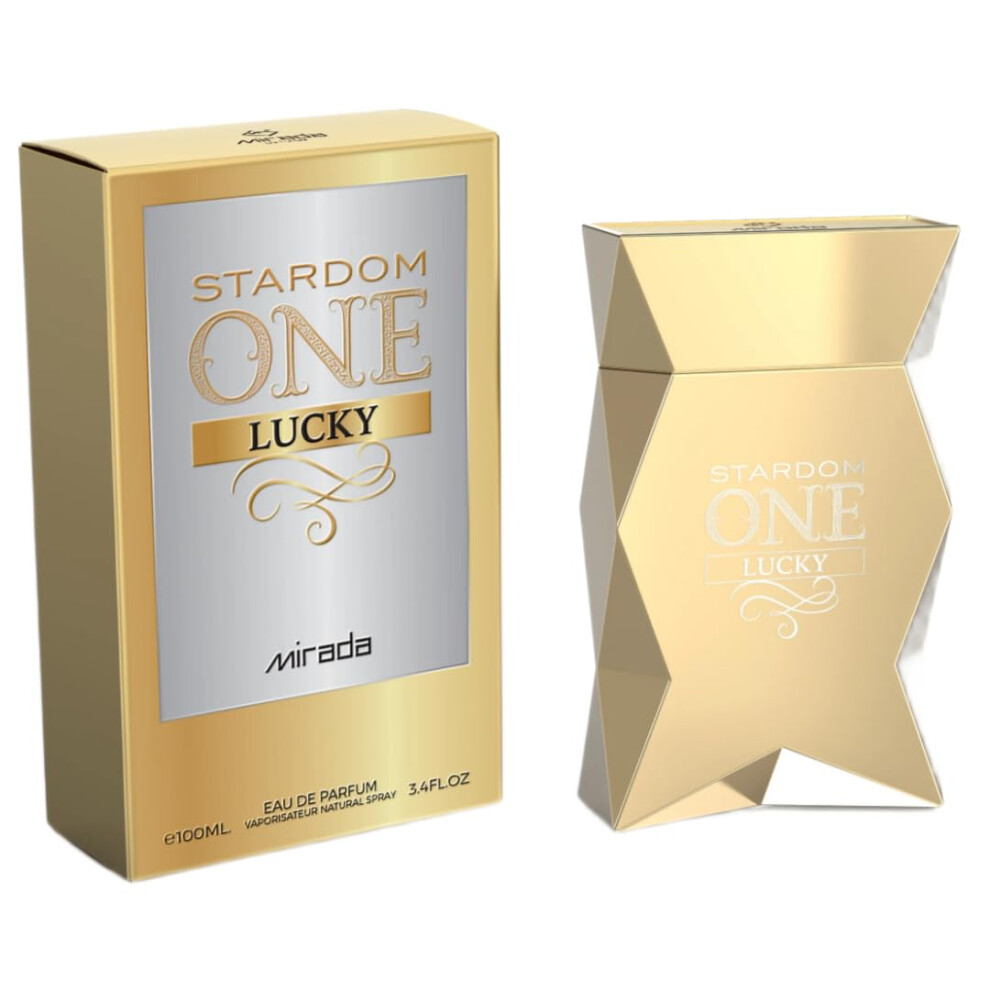 Mirada Stardom One Lucky Men's Eau De Parfum (Edp) 3.4 Fl. Oz (100Ml) Mens Perfume With Notes Of Plum Grapefruit Bergamot Ozonic Notes Jasmine