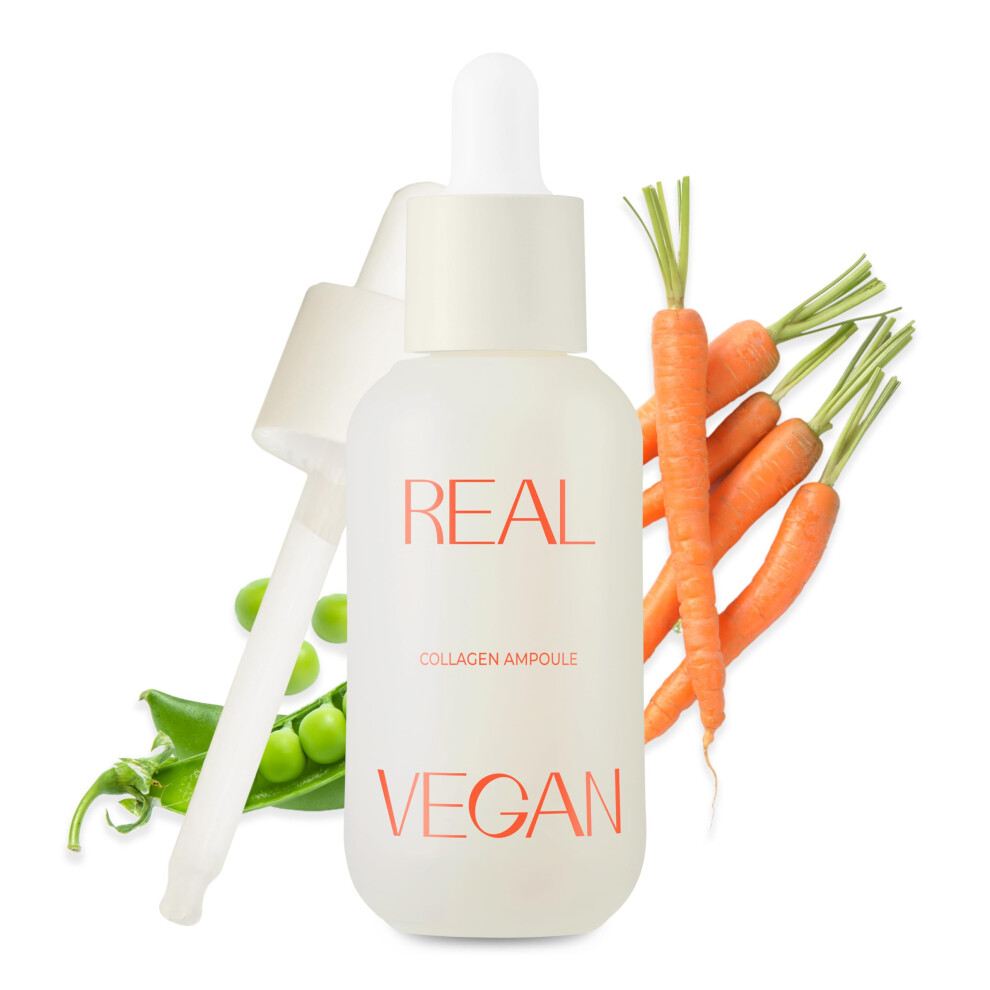 Klavuu Real Vegan Collagen Ampoule - Enhances Skin Elasticity Providing Deep Hydration To Dry Skin For A Radiant Youthful Glow - 1.01 Fl Oz