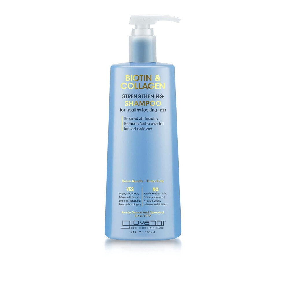 Photos - Hair Product Giovanni Biotin & Collagen Shampoo - Strengthening Shampoo Vegan Cruelty-Free Infused with Natural Botanical Ingredients Sal