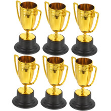 Mini Trophy Cups 6 balení Zlaté plastové trofeje pre detské športové podujatia Party Dekor