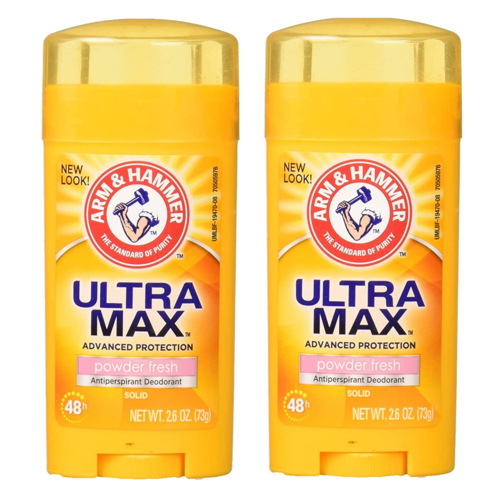 Arm and Hammer Ultramax Deodorant and Antiperspirant - Powder Fresh  2.60 Ounce (Pack of 2)-image-OPC-PGMCM8V-NEW