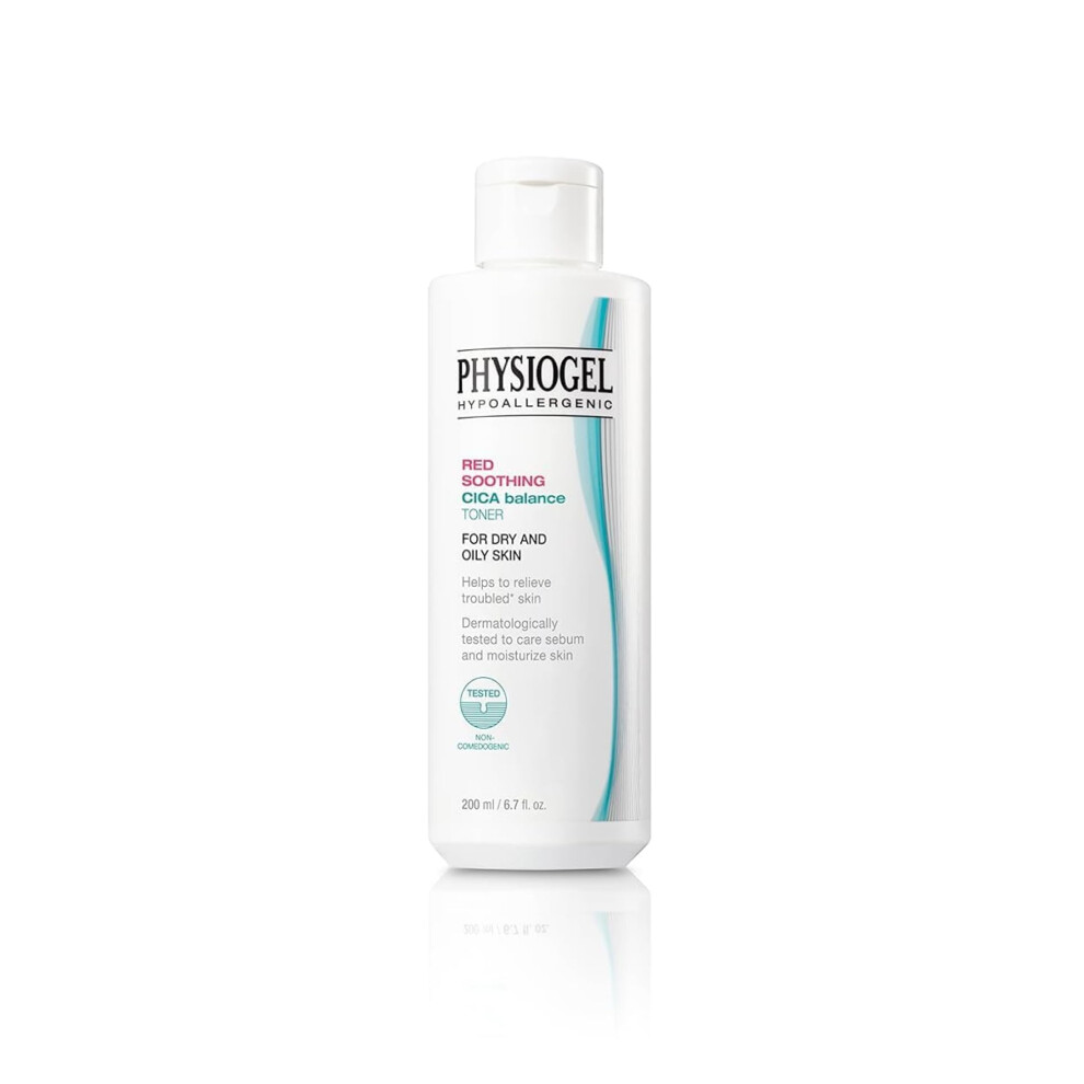 Physiogel Red Soothing Cica Balance Toner Manages Skin Troubles Refines Pores Controls Sebum Moisturizing Cica Pea Niacinamide Panthenol Hypo