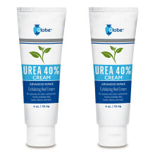 Globe (2 confezioni di crema all'urea 40% - (4 oz) idratazione intensiva per talloni, piedi, mani, gomiti e ginocchia secchi e screpolati - rimoz