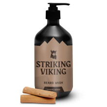 Striking Viking Beard Wash/Baardshampoo (17 Oz) Sandelhoutgeur - Baardshampoo voor mannen Parabenen- en sulfaatvrij - Diep reinigende baardwas voor m