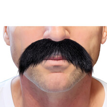 Baffi finti autoadesivi fai da te, materiale per barba finta, baffi originali per feste in maschera e Halloween (nero)