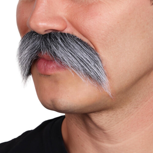 Materiale per baffi e barba finta autoadesiva per costumi e feste di Halloween (Grigio) 2