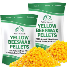 Gul bivaxpellets 2lb (1lb i varje påse), ren, naturlig, kosmetisk kvalitet, ekologisk, bivaxpastiller, 3X filtrerad