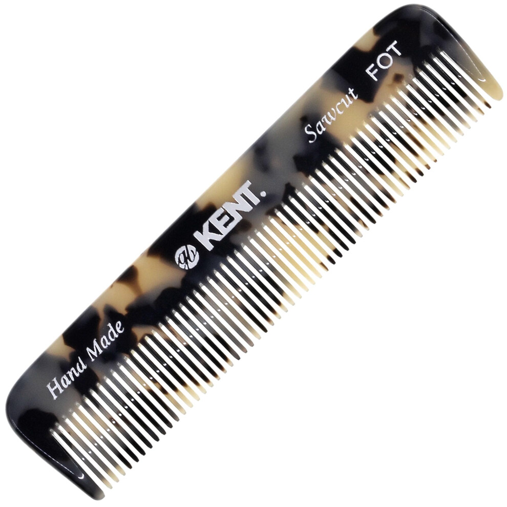 Kent Unisex Fine Tooth Travel Comb - Handmade Pocket Styling Comb For Beard Mustache And Fine/Thinning Hair - Essential Grooming Tool