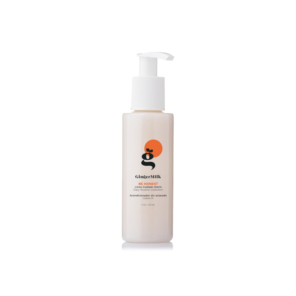 Ginger Milk Leave-in conditioner for all hair types. Enriched with botanical oils to boost shine and manageability. Controls frizz. | BE HONEST (4 fl