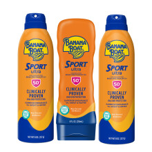 Banana Boat Sport Ultra SPF 50 Sunscreen Triple Pack | Banana Boat Sunscreen Spray & Lotion SPF 50 Spray p solskyddsmedel Vattenbestndig solsky