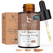 Beauty By Earth, Selbstbräuner Bräunungstropfen, Dunkel, 1 fl oz (30 ml)