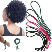 6 Pcs Adjustable Hair Ties for Thick Hair&Natural Hair Large Hair Ties No Damage Ponytail Holders Easy to Use for Buns Soft Locs Dreads Curly Hair&