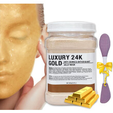 Poudre de Masque en Gel Ouhans pour Visages, Masques en Gel Or 24k Professionnels, Masque en Caoutchouc Ă Peler