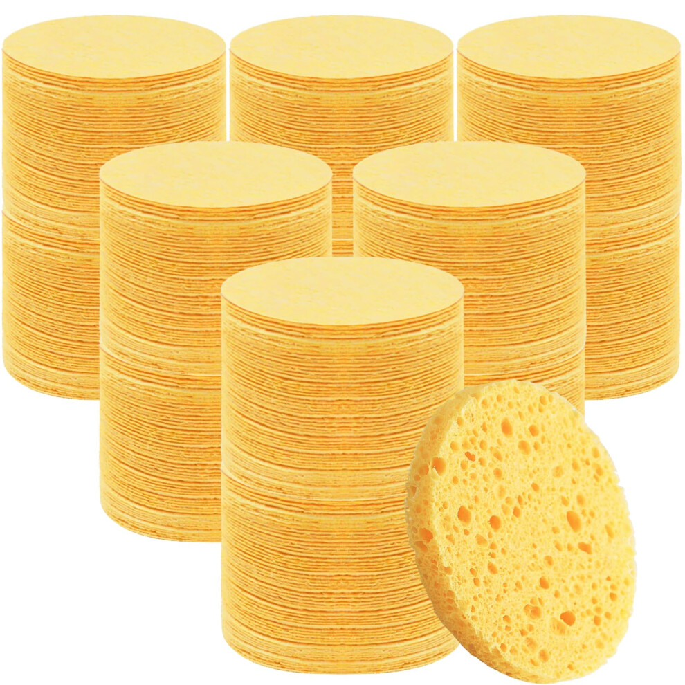 Beieverluck 300 Count Compressed Facial Sponges For Cleansing Natural Cellulose Cosmetic Spa Sponge For Face Cleansing Exfoliating Makeup Or Mask Remo
