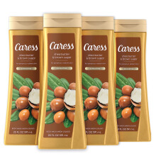 Caress Body Wash fr Frauen, Sheabutter und brauner Zucker, feuchtigkeitsspendendes und peelendes Duschgel fr herrlich strahlende Haut, 20 fl oz, 4e