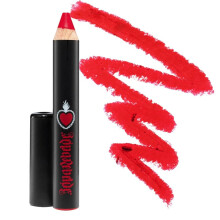 REINA REBELDE Atrevida Bold Lip Matte Stick Pencil - Punchy Red w/Hint of Orange/Long-Wearing Opaque Matte Finish/Jojoba Oil & Vitamin E/Wood Barrel