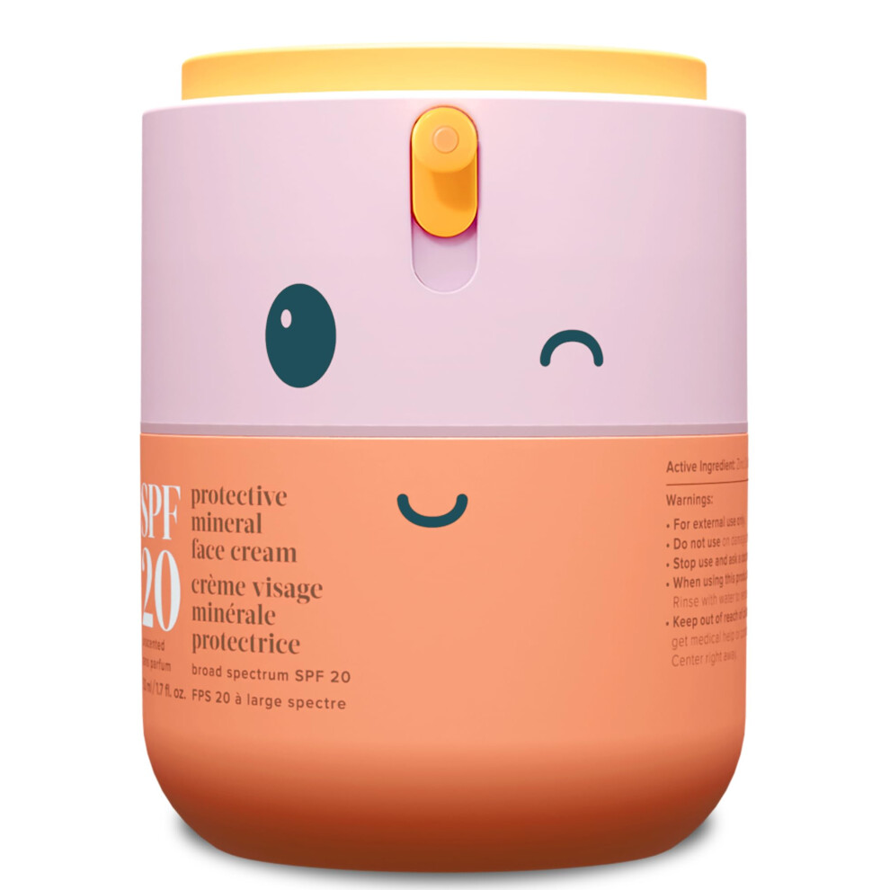 Evereden Kids Face Cream  1.7 oz. | Fragrance-Free and Kids Face Lotion with SPF 20 | Clean and Non-Toxic Kids Face Moisturizer | Multi-Vitamin Skin C