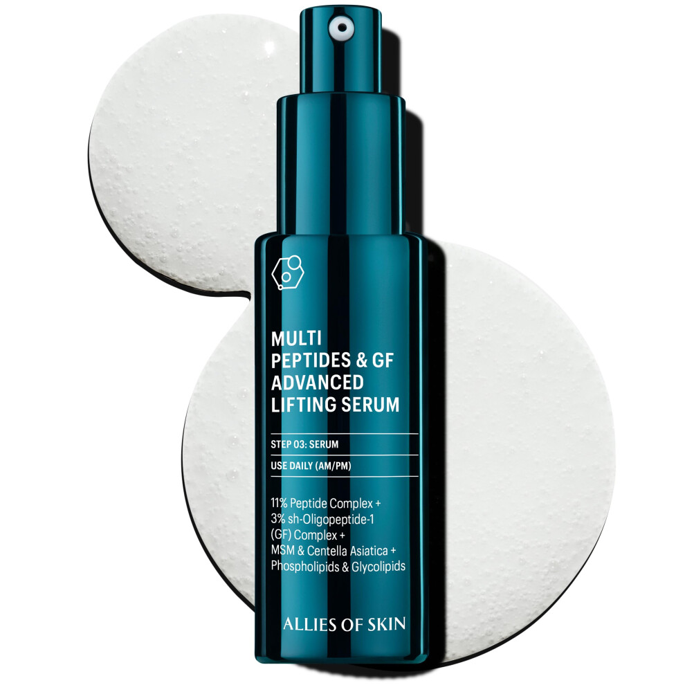 Allies Of Skin Multi Peptides & Gf Advanced Lifting Serum With 3% Sh-Oligopeptide-1 (Growth Factor) Complex 9% Lifting Peptide Complex Msm Copper L