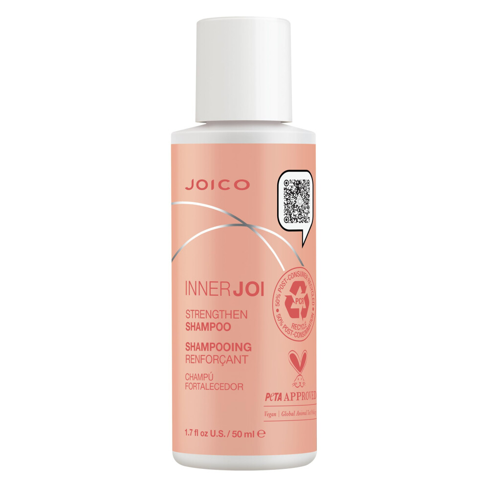 Joico InnerJoi Strengthen Shampoo | For Damaged  Color-Treated Hair | Sulfate & Paraben Free | Naturally-Derived Vegan Formula | 1.7 Fl Oz