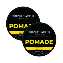 TRENDSTARTER - CLASSIC POMADE (4oz) (PACK of 2) - Light Hold - High Shine - Water-Based Pomade - All-Day Smooth Wet Look Finish - Non-Crispy Formula -