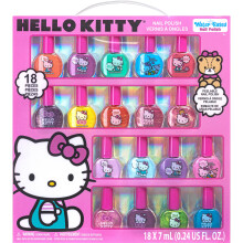Set de Esmalte de Uñas Peel-Off a Base de Agua No Tóxico de Hello Kitty con Colores Brillantes para Niñas de 3 Años en Adelante