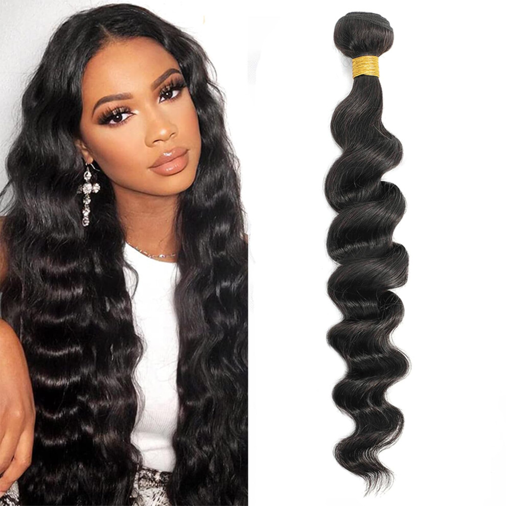 Royal Impression Unisex Not,Specified 12A Grade Brazilian Virgin Hair Loose Wave One Bundles 20 Inch Virgin Brazilian Remy Loose Deep Wave Human Hair Weave Bundles 100% Real Unprocessed Vi