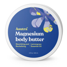 Asutra Magnez Body Master Bals 6,76 uncja Kootace maslo Shea i olej migdalowy Krem nawilzajacy olej magnezu olej cytrynowy olej cytrynowy