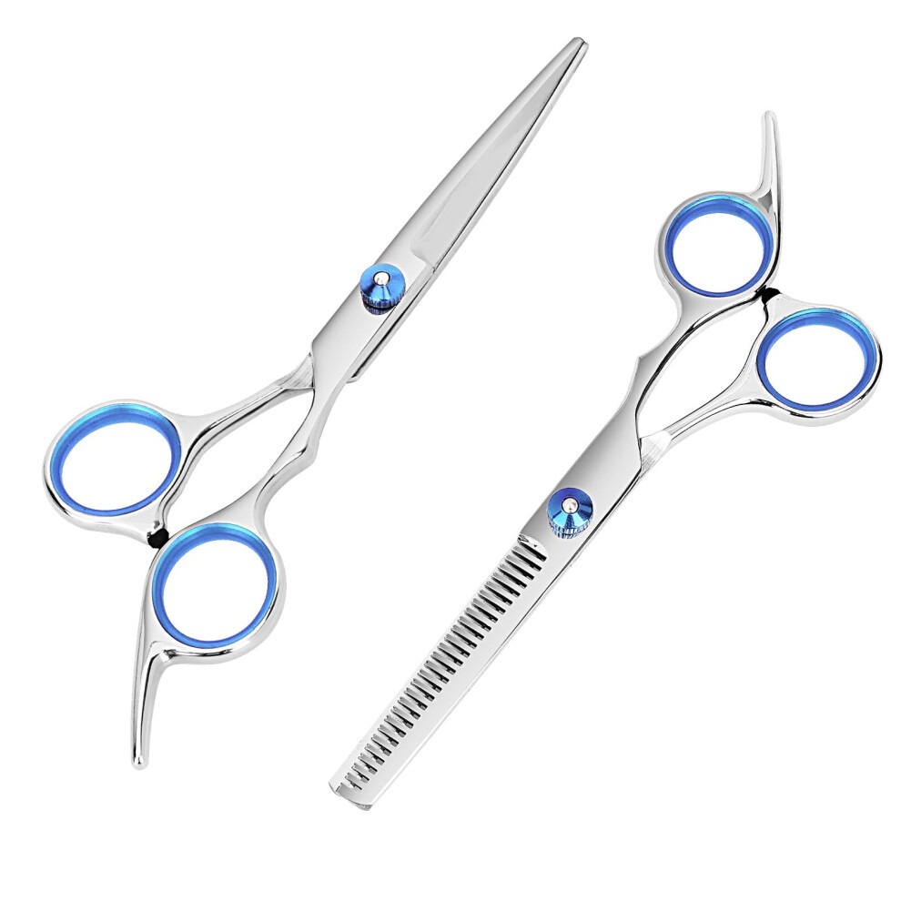 Hachacha Hair Cutting Scissors And Thinning Shears 6.5In Professional Stainless Steel Barber Scissors With Sharp Blades Ergonomic Hairdressing Scissors For M