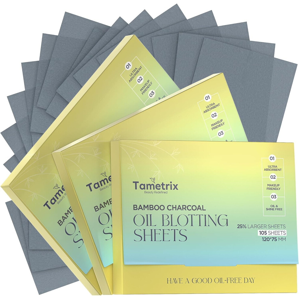 Feuilles Absorbantes D'huile Naturelle Pour Le Visage - Lot De 3 Feuilles De 315 Feuilles De Papier Absorbant Pour Le Visage Feuilles Absorbantes D'hu-image