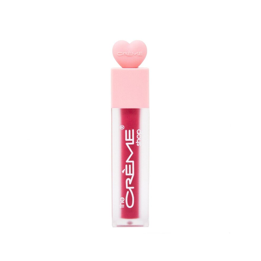 Crme -Butikken The Creme Shop's Ultra-Moisturizing 12Hr+ Long-Lasting Glossy Lip Stain - Sunflower Seed Oil & Glycerin Infused For Soft Hydrated Lips - New Flame