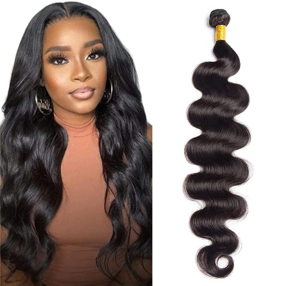 Kongeligt Indtryk Unisex Not,Specified 12A Body Wave Bundles Human Hair 100% Unprocessed Brazilian Virgin Hair Body Wave Single Bundles Human Hair Weave 1 Bundles Natural Color (26 Inch)