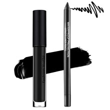 WENJLYJ 2er Set Lippenstift & Lipliner, Matt, Wasserdicht, Langanhaltend, Schwarz für Cosplay, Goth, Halloween