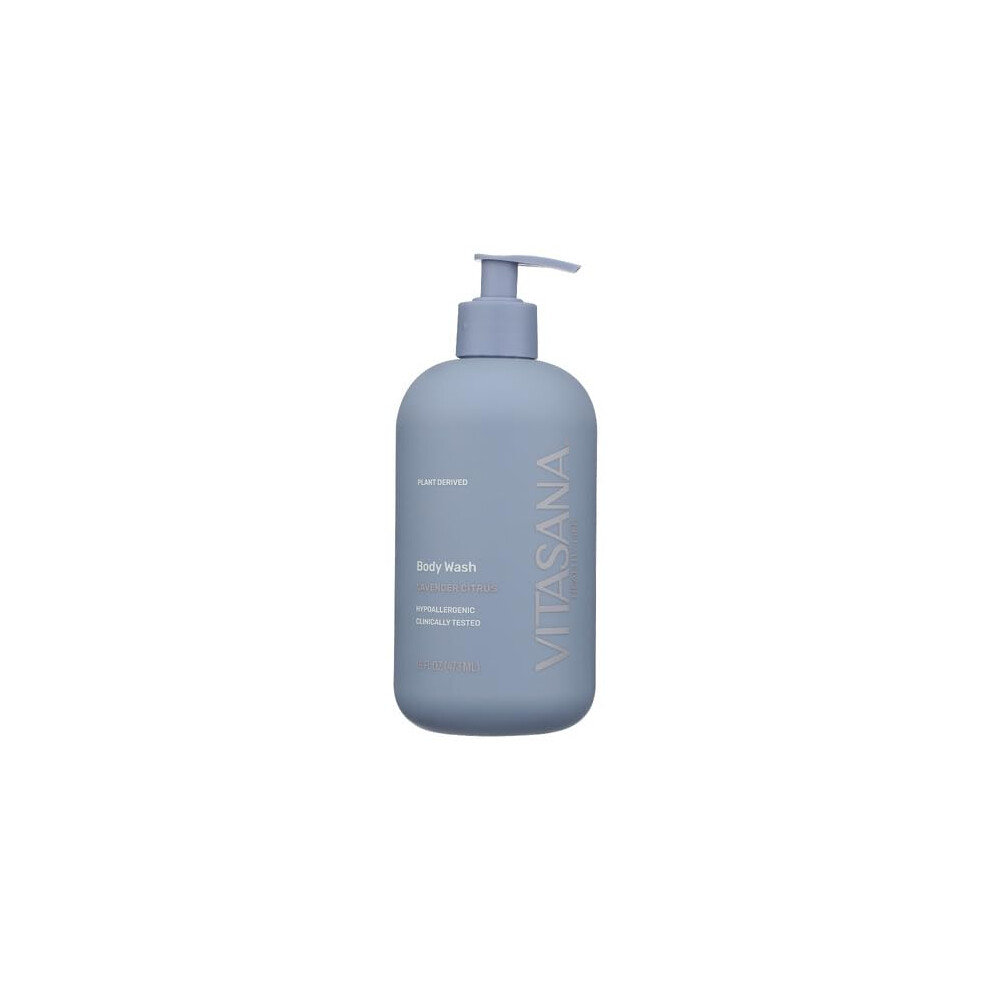 Vitasana Lavender Body Wash Ewg Verified Plant Derived Hypoallergenic Paraben-Free Sulfate-Free Petroleum-Free Cruelty-Free /Citrus Scent 16Oz