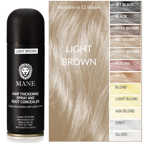 MANE Haarverdichtendes Faserspray (200 ml Hellbraun) 1