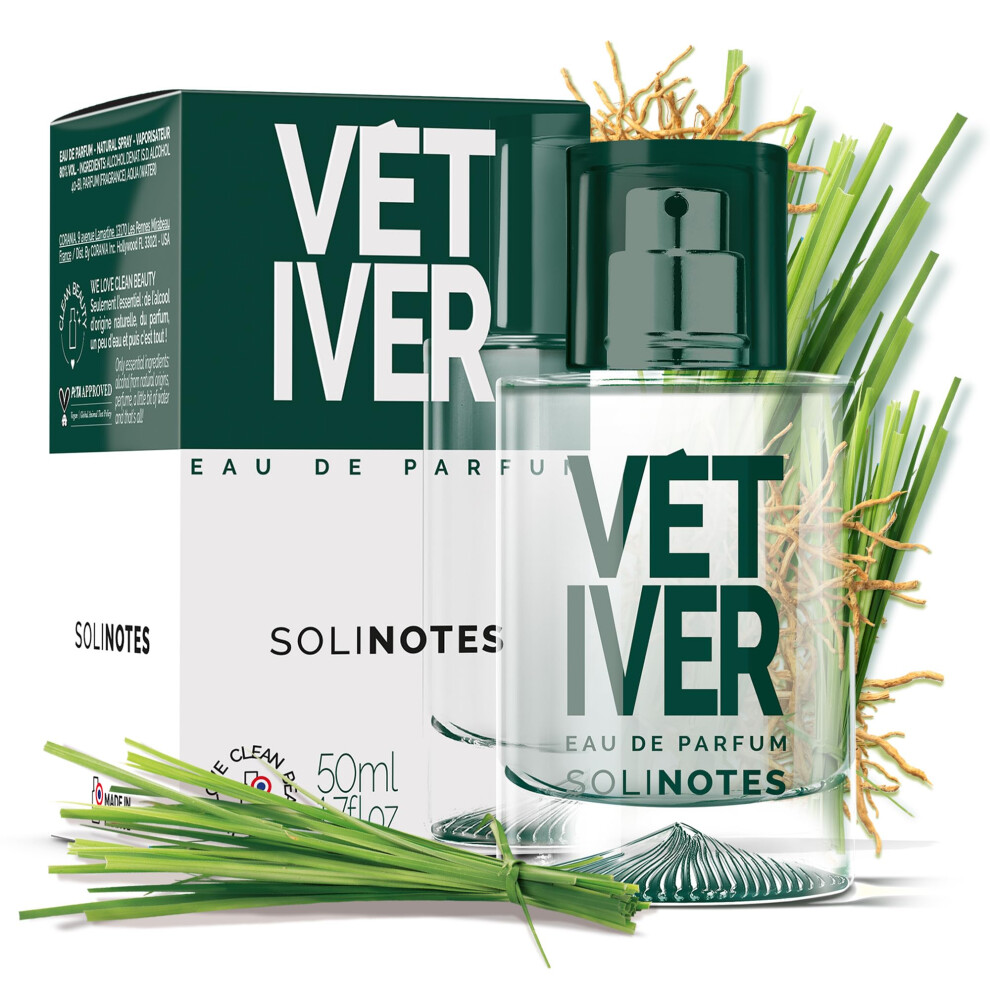Solinotes Par Solinotes Vetiver Perfume For Men - Eau De Parfum | Bold And Sensual Adventure - Made In France - Vegan - 1.7 Fl.oz