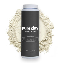 PURE CLAY 100% Natürlicher Anti-Reibungspuder für Männer, Calcium Bentonit Tonpulver, Körper, Leiste, Achsel, Fuß