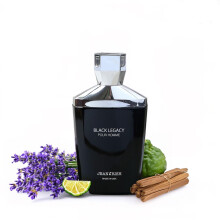Jean Rish Black Legacy Pour Homme Eau De Toilette frfiaknak (3,4 Fl Oz / 100 ml) szantlfa levendula s bergamott jegyekkel  hosszan tart s luxus