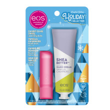 eos Holiday Huidverzorgingsset - Vanille Kasjmier Reishandcr?e & Candy Cane Swirl Lippenbalsem Kousvullers 1 fl oz Handcr?e + 0,14 oz Lippenbalsem 2-