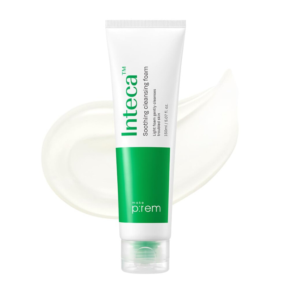 Makep:rem Make P:rem Inteca Soothing Foam Cleanser Mild Moisture Gel Type Foam Cleanser For Acne-Prone Skin Removes Sebum And Impurities Korean Skincare 150