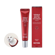 PS.PRETTYSKIN Roll-On Crème Contour des Yeux avec Vitamine A et Boule en Acier Inoxydable - Anti-Rides