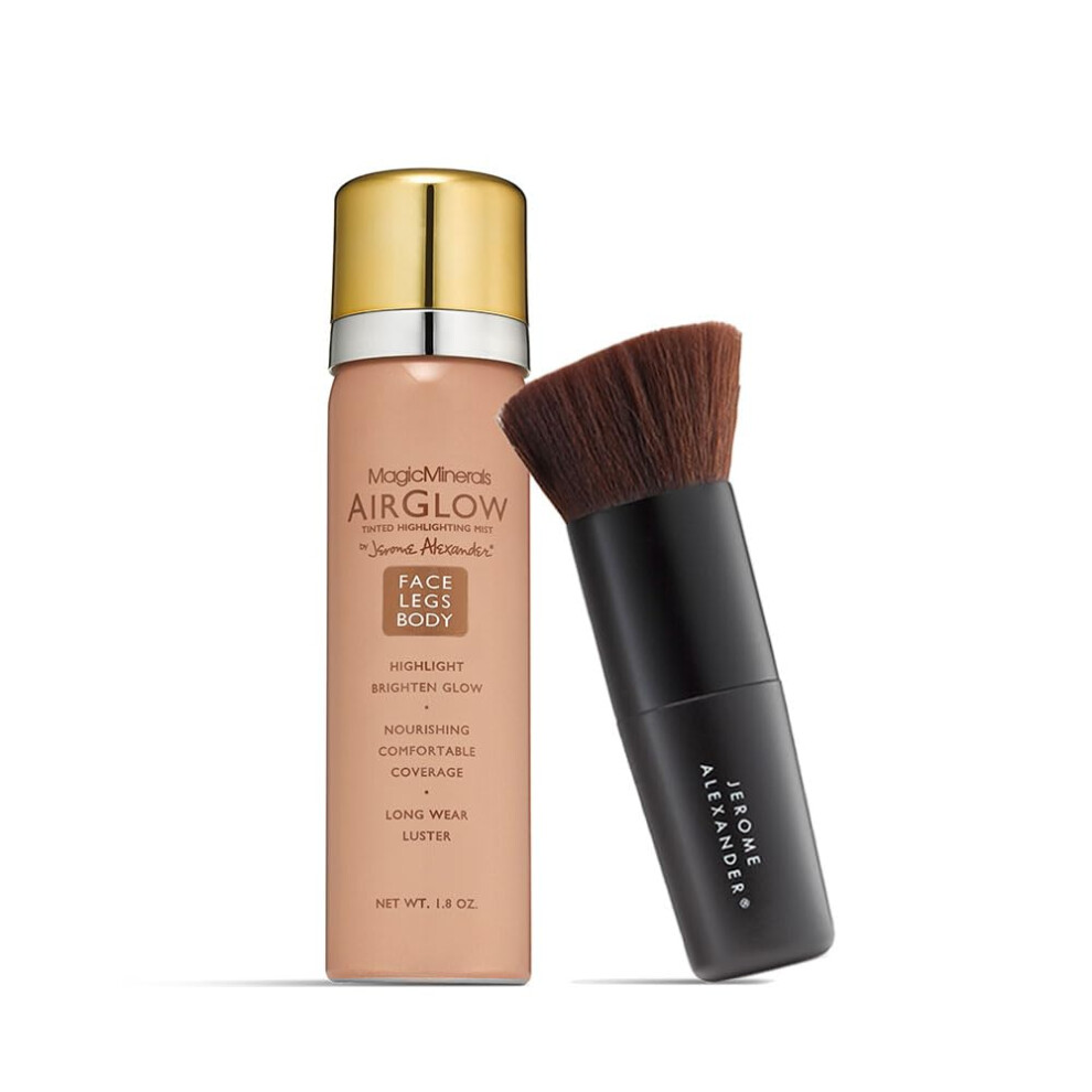 Jerome Alexander Magicminerals Airglow Tinted Highlighting Night Mist Illuminating Airbrush Tinted Moisturizer Spray | 2Pc | Petal Pearl