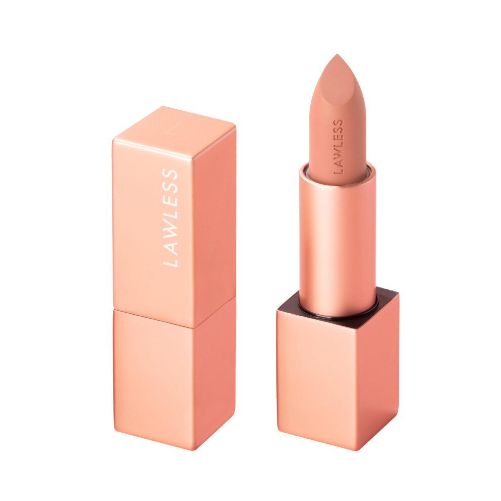 Bezpr Vnost Lawless Forget The Filler Lip-Plumping Line-Smoothing Satin Cream Lipstick Fawn Pink 0.1 Ounce